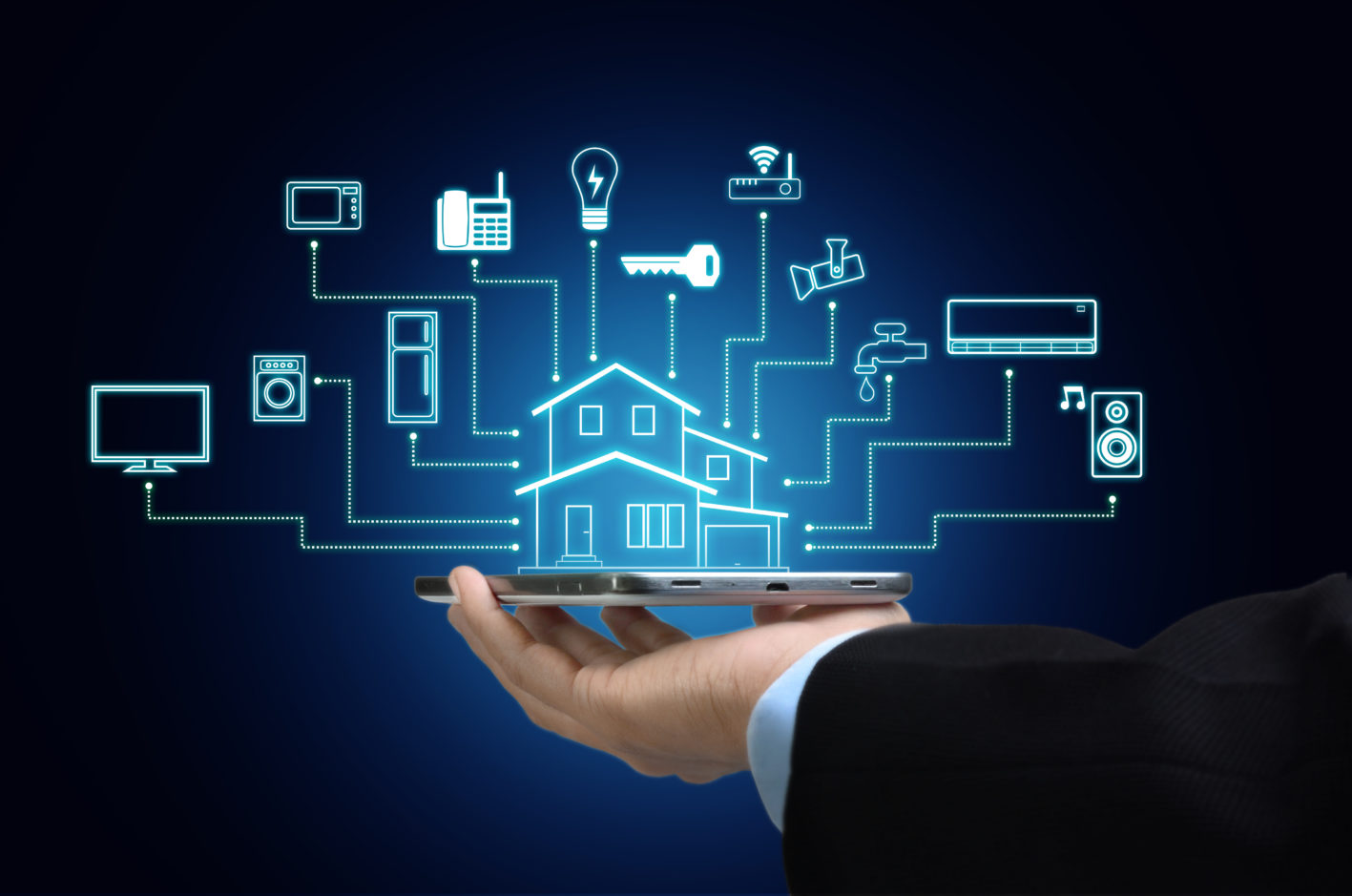 Internet of things and smart home concept