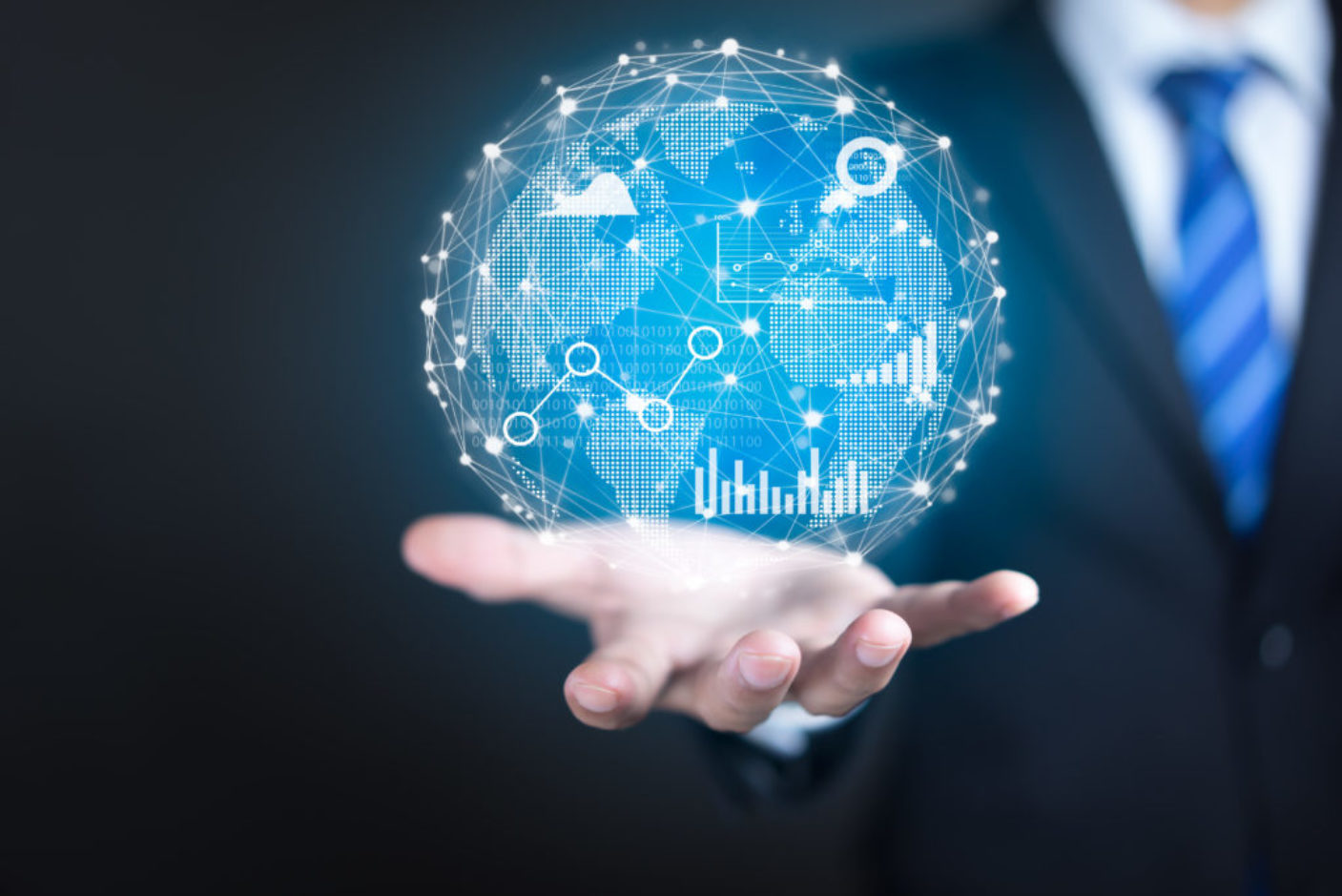 Big data analytics and business intelligence concept.